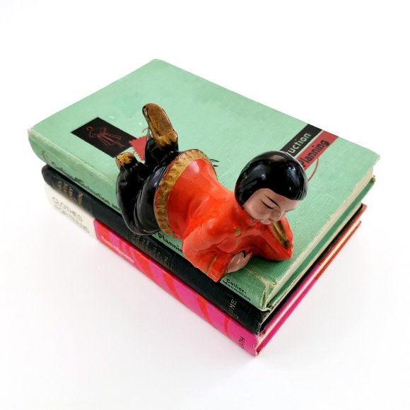 50s Ceramic Chinese Girl Shelf Edge Figurine - Picture 6 of 16